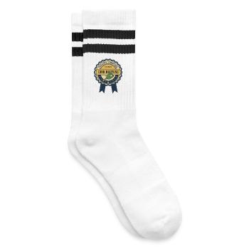 Joueur drôle de pickleball Dink Happens Champions - Chaussettes de tennis - blanc/noir - Droite