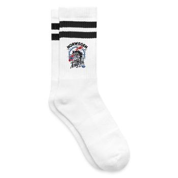 Excursion de pêche en Norvège 2026 - Cadeau de pêcheur - Chaussettes de tennis - blanc/noir - Droite