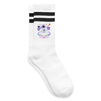 T-shirt DJ Astronaute - Chaussettes de tennis - blanc/noir - Droite
