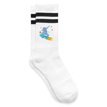 T-shirt spatial Astronaute en hoverboard - Chaussettes de tennis - blanc/noir - Droite