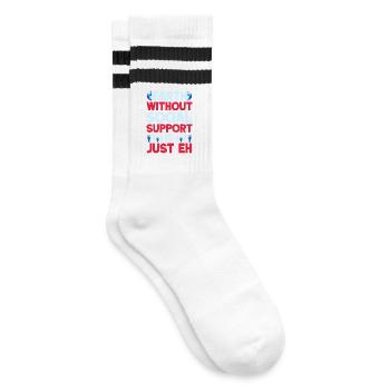 Quota de travailleurs sociaux sans n’est que du travail social - Chaussettes de tennis - blanc/noir - Droite