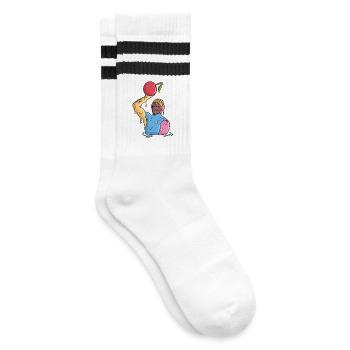 Wasserball Eiscreme Kinder Jungen Wasserballer - Gestreifte Tennissocken - Weiß/Schwarz - Rechts