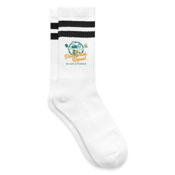 Pickleball Dink Drink Repeat Joueur drôle - Chaussettes de tennis - blanc/noir - Droite
