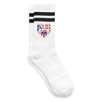 Papa Portorico Père Drapeaux - Chaussettes de tennis - blanc/noir - Droite