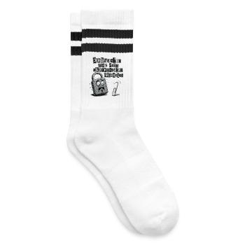 Lockpicking Sport Schloss Büroklammer - Gestreifte Tennissocken - Weiß/Schwarz - Rechts