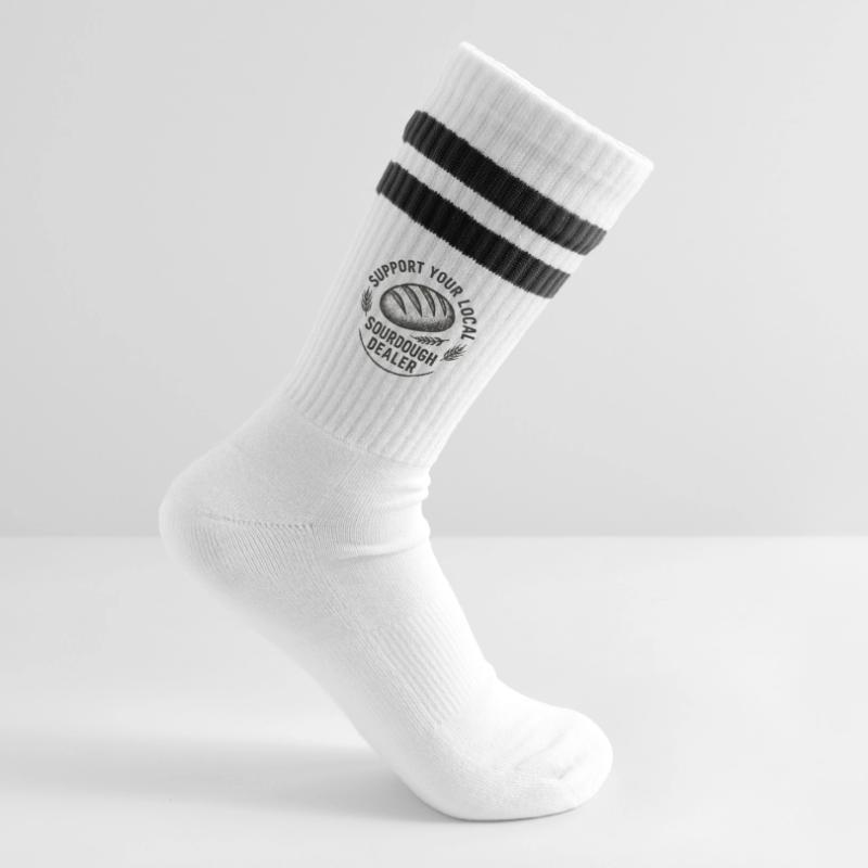 Baking Baker Baker Sourdough Bread Gift Idea Striped tennis socks