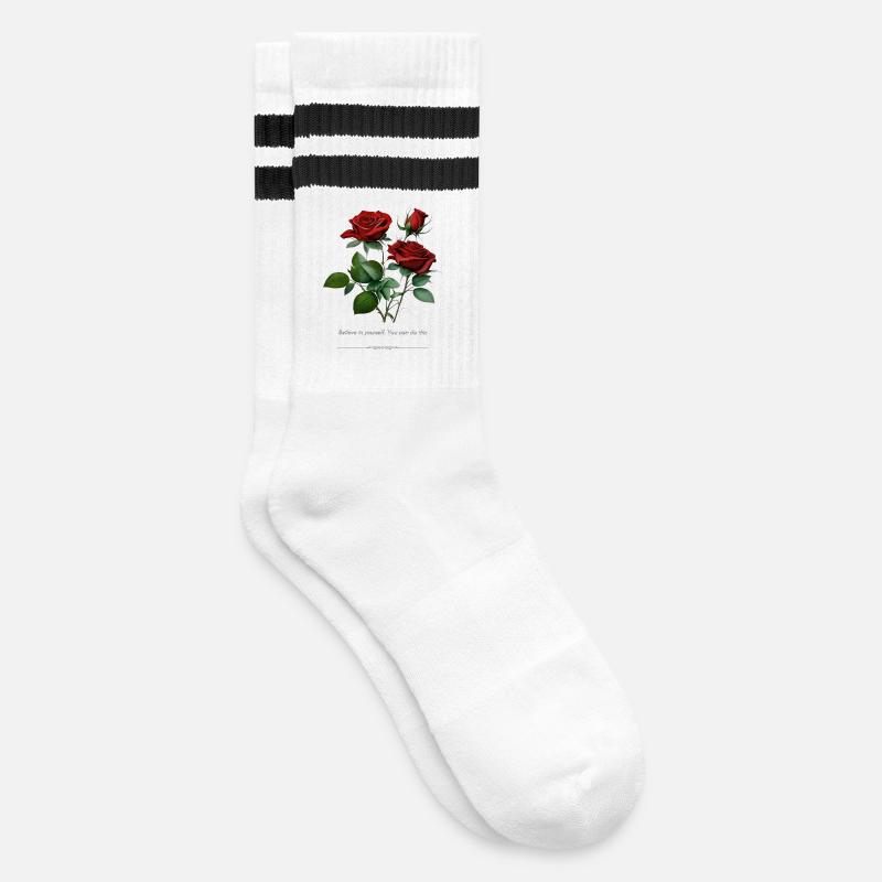 Rose - Chaussettes de tennis - blanc/noir