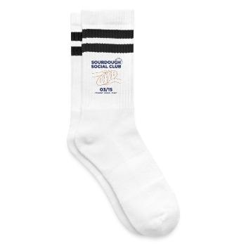 Sourdough Bread Baking Baker Social Club - Gestreifte Tennissocken - Weiß/Schwarz - Rechts