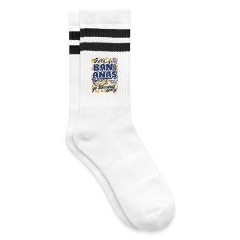 That's Bananas Sommer Design - Gestreifte Tennissocken - Weiß/Schwarz - Rechts