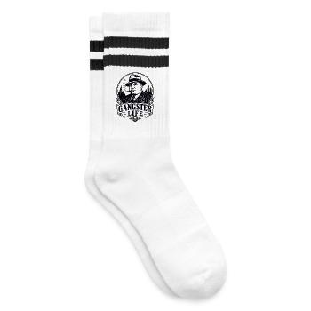 Vie de gangster Mafia Al Capone - Chaussettes de tennis - blanc/noir - Droite
