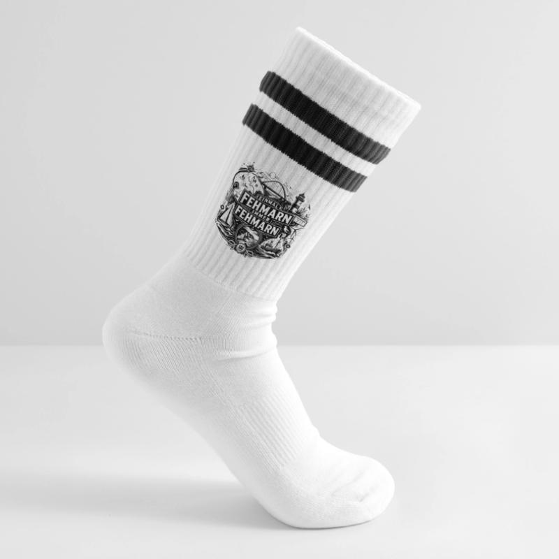 Fehmarn - Einmal Fehmarn immer Fehmarn Gestreifte Tennissocken