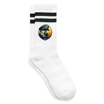 Perroquet de la police - Chaussettes de tennis - blanc/noir - Droite