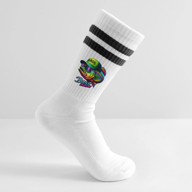 Rave de bar rayé Chaussettes de tennis