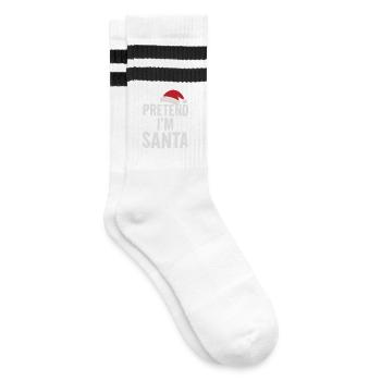 Pretend I'm Santa Claus - Striped tennis socks - white/black - Right