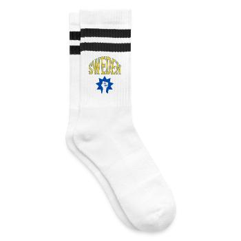 Schweden - Gestreifte Tennissocken - Weiß/Schwarz - Rechts