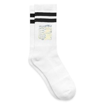 Home Schooling - Gestreifte Tennissocken - Weiß/Schwarz - Rechts