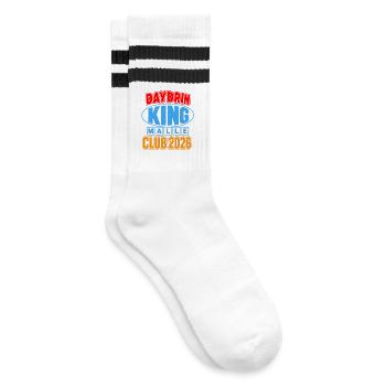 Malle 2026 Daydrin KING Malle Club 2026 - Gestreifte Tennissocken - Weiß/Schwarz - Rechts