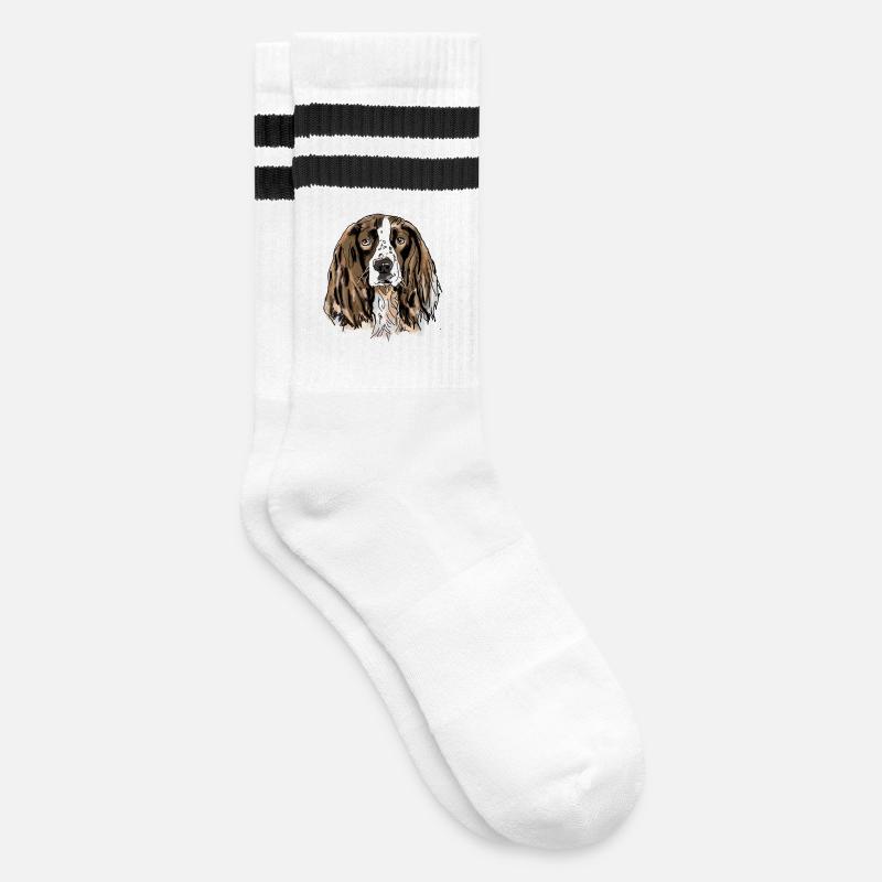 Épagneul - Chaussettes de tennis - blanc/noir