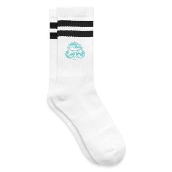 Kreuzfahrtschiff Kreuzfahrt - Gestreifte Tennissocken - Weiß/Schwarz - Rechts
