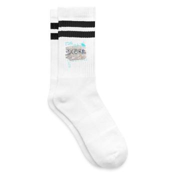 Rettet die Meere - Gestreifte Tennissocken - Weiß/Schwarz - Rechts