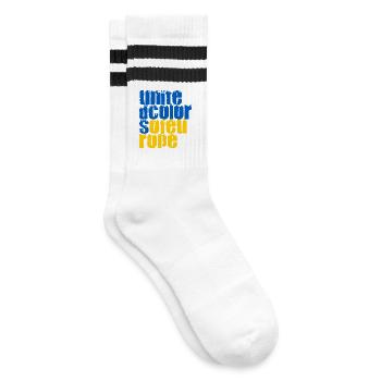 Couleurs unies de l’Europe - Chaussettes de tennis - blanc/noir - Droite