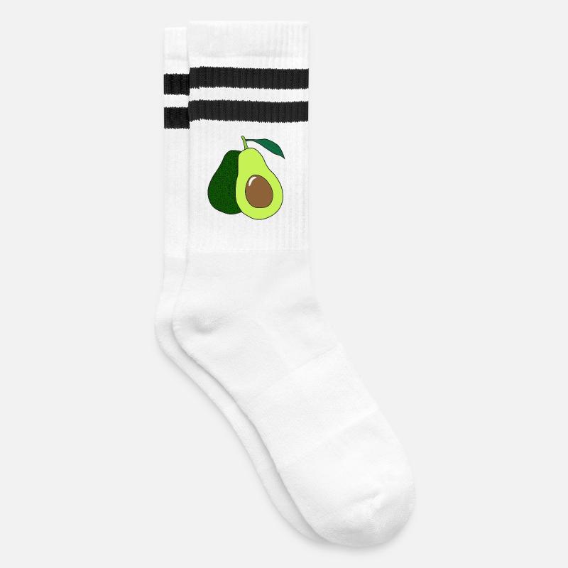 Avocado_Print - Chaussettes de tennis - blanc/noir