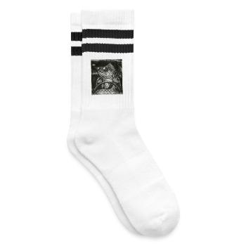 Zander Flashed - Striped tennis socks - white/black - Right