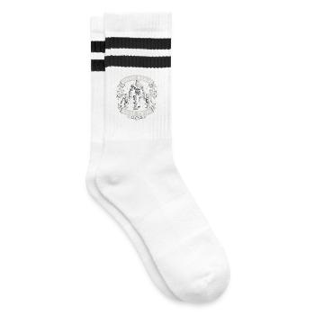 Support Wildlife: Raise Twins - Striped tennis socks - white/black - Right