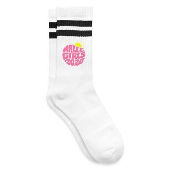 Malle 2026 Malle Girls - Gestreifte Tennissocken - Weiß/Schwarz - Rechts