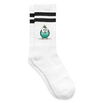 OISEAU. CHOUETTE. HIBOU. OISEAU. NUIT. NATURE - Chaussettes de tennis - blanc/noir - Droite