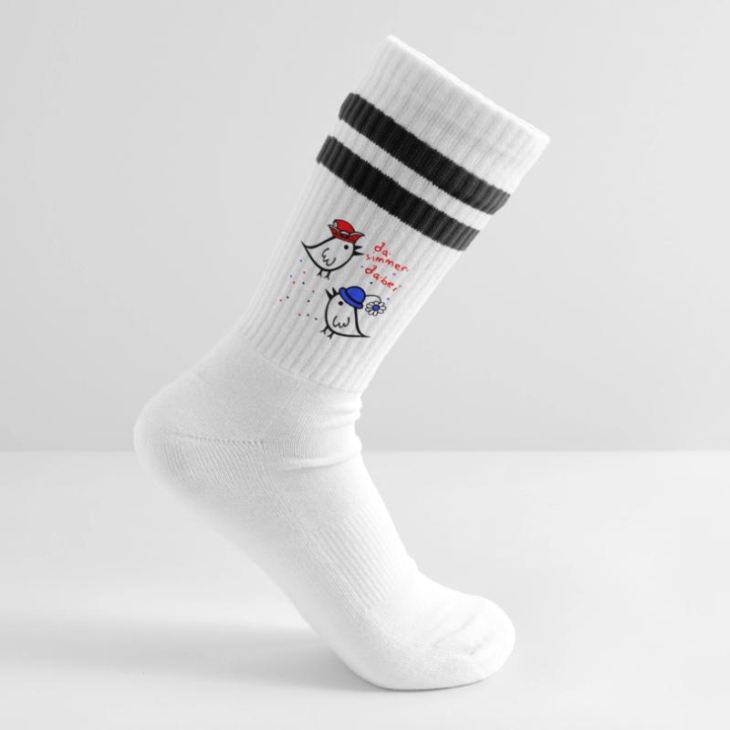 there is always a carnival Striped tennis socks