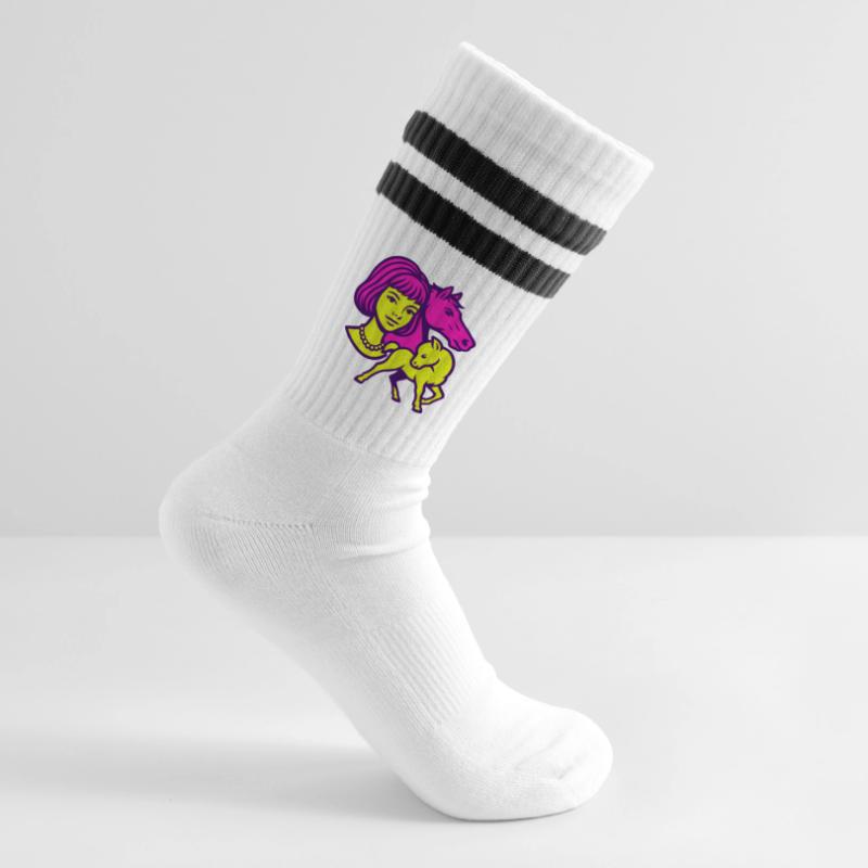 Fille Cheval Pop Art Chaussettes de tennis