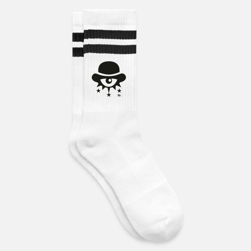 Thinkers Club - Striped tennis socks - white/black