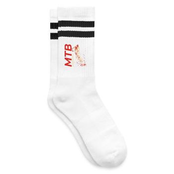 Mountainbike Passion - Gestreifte Tennissocken - Weiß/Schwarz - Rechts