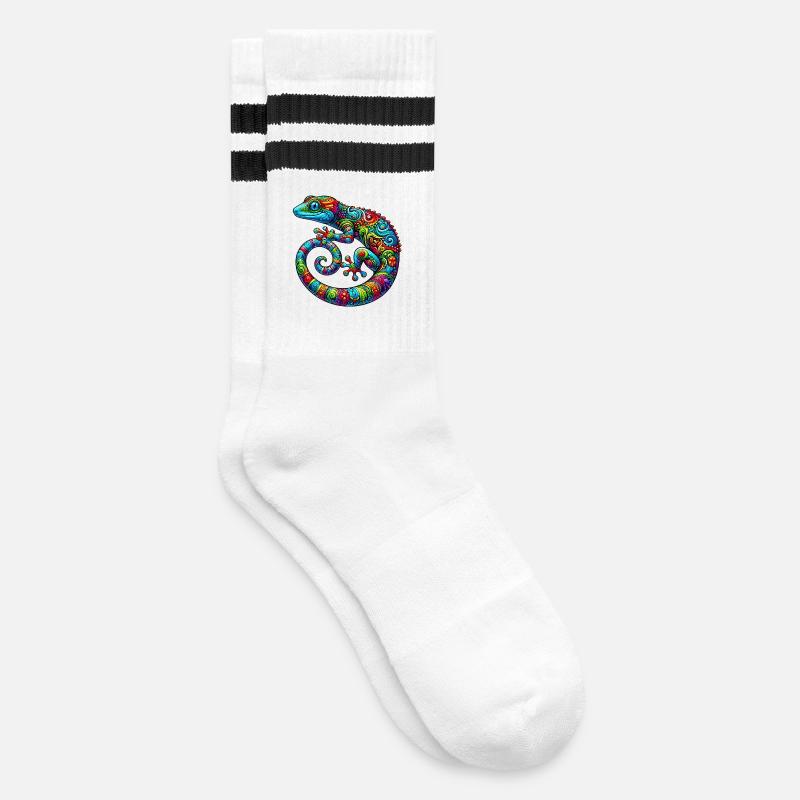 Gecko - Chaussettes de tennis - blanc/noir