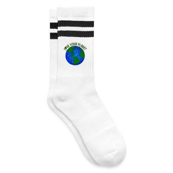 Aimez votre planète - Chaussettes de tennis - blanc/noir - Droite