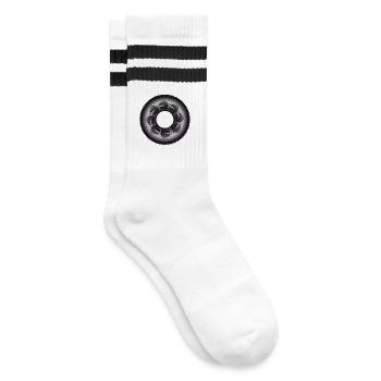 Zahnkranz | circle - Gestreifte Tennissocken - Weiß/Schwarz - Rechts