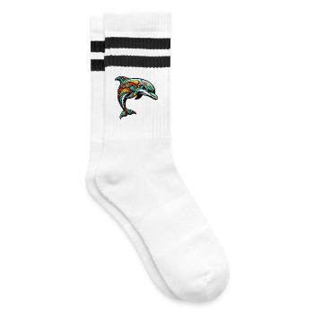 Dauphin - Chaussettes de tennis - blanc/noir - Droite