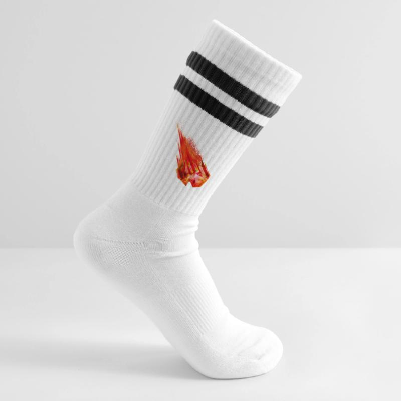 Astéroïde lumineux avec queue de feu - Conception de puissance Chaussettes de tennis