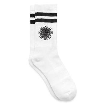 Mandala serpent mystique avec une touche cosmique - Chaussettes de tennis - blanc/noir - Droite