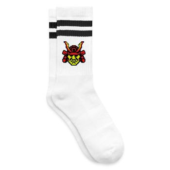 Pixel Samurai 8bit - Striped tennis socks - white/black - Right
