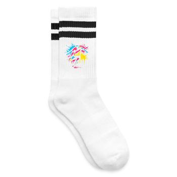 Cadeau Anniversaire Foot Enfant Joueur Ballon - Chaussettes de tennis - blanc/noir - Droite