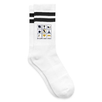 Church Religious Deacon Essentials - Striped tennis socks - white/black - Right