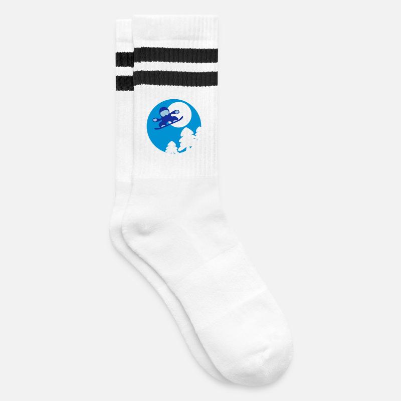 snowboader2 - Striped tennis socks - white/black
