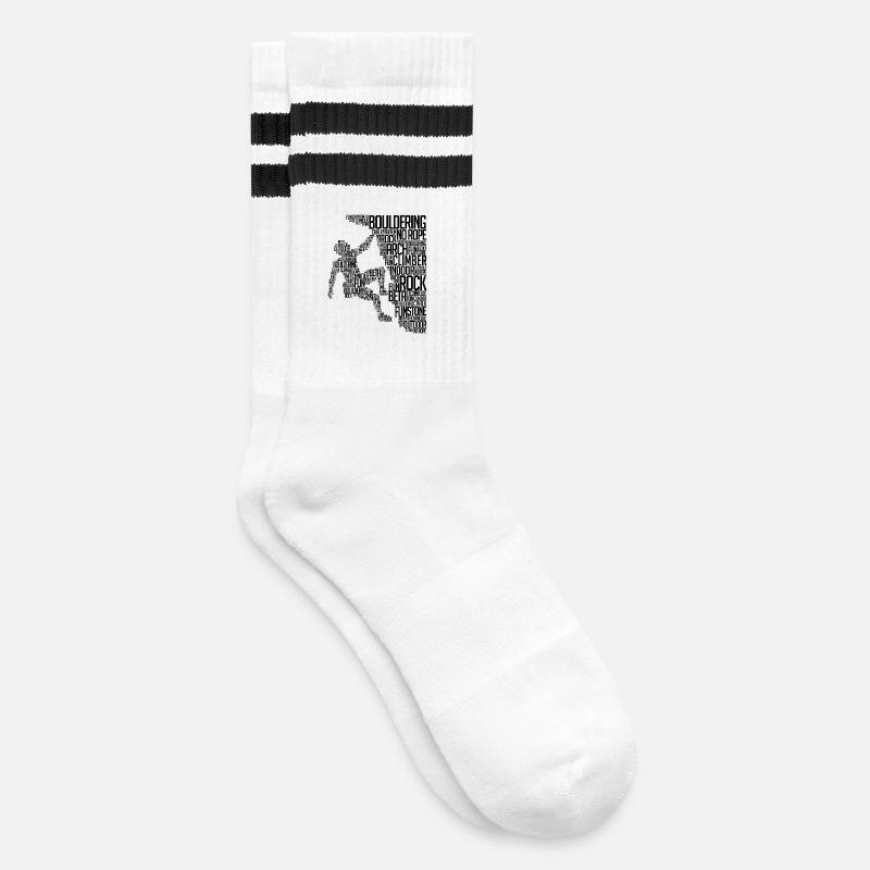 Boulder Escalade escalade escalade de roches - Chaussettes de tennis - blanc/noir