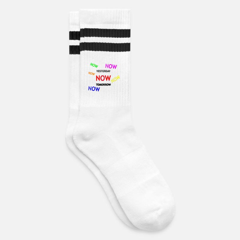 Dynamic Reminder Text Illustration - Striped tennis socks - white/black