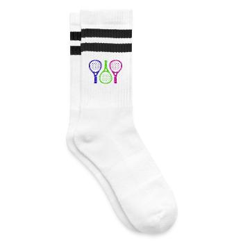 Padel Sport Raquette Padel Jeu Servir Loisirs - Chaussettes de tennis - blanc/noir - Droite