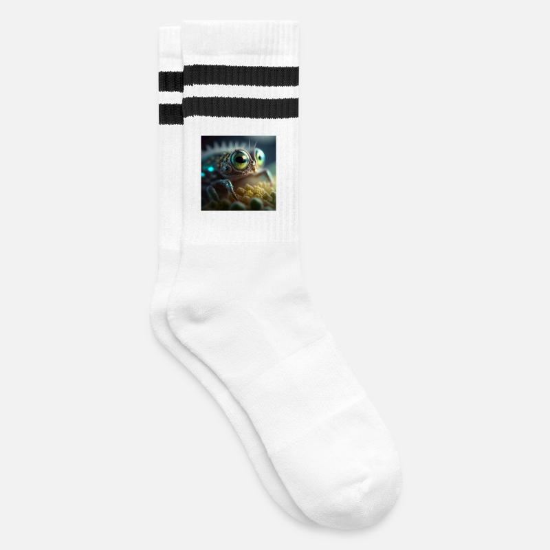 Photo macro créature 02 - Chaussettes de tennis - blanc/noir