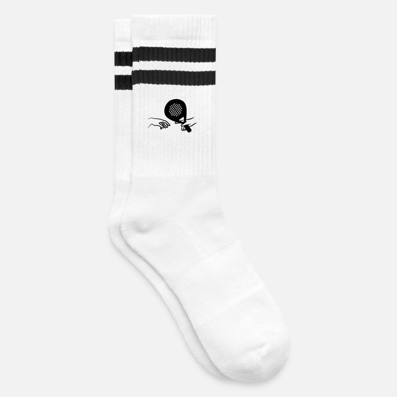 Racket Padel Player Padel Team Padel Game - Striped tennis socks - white/black