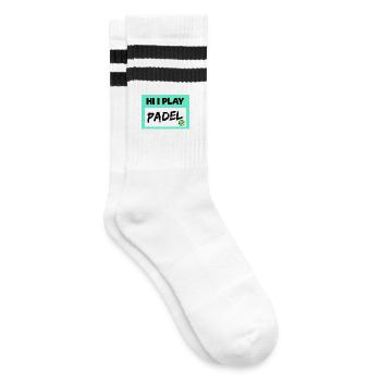 Déclaration de Balles de jeu de padel de joueur de padel de loisir - Chaussettes de tennis - blanc/noir - Droite